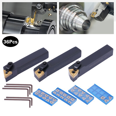 5/16 5 Pc Indexable Carbide Insert Turning Tool Bit Lathe Set C6 Chipbreaker - Foto 5