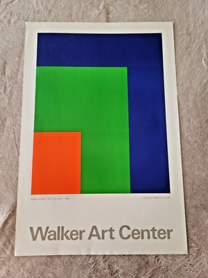 ELLSWORTH KELLY LITHOGRAPH POSTER RED GREEN BLUE 1964 WALKER ART