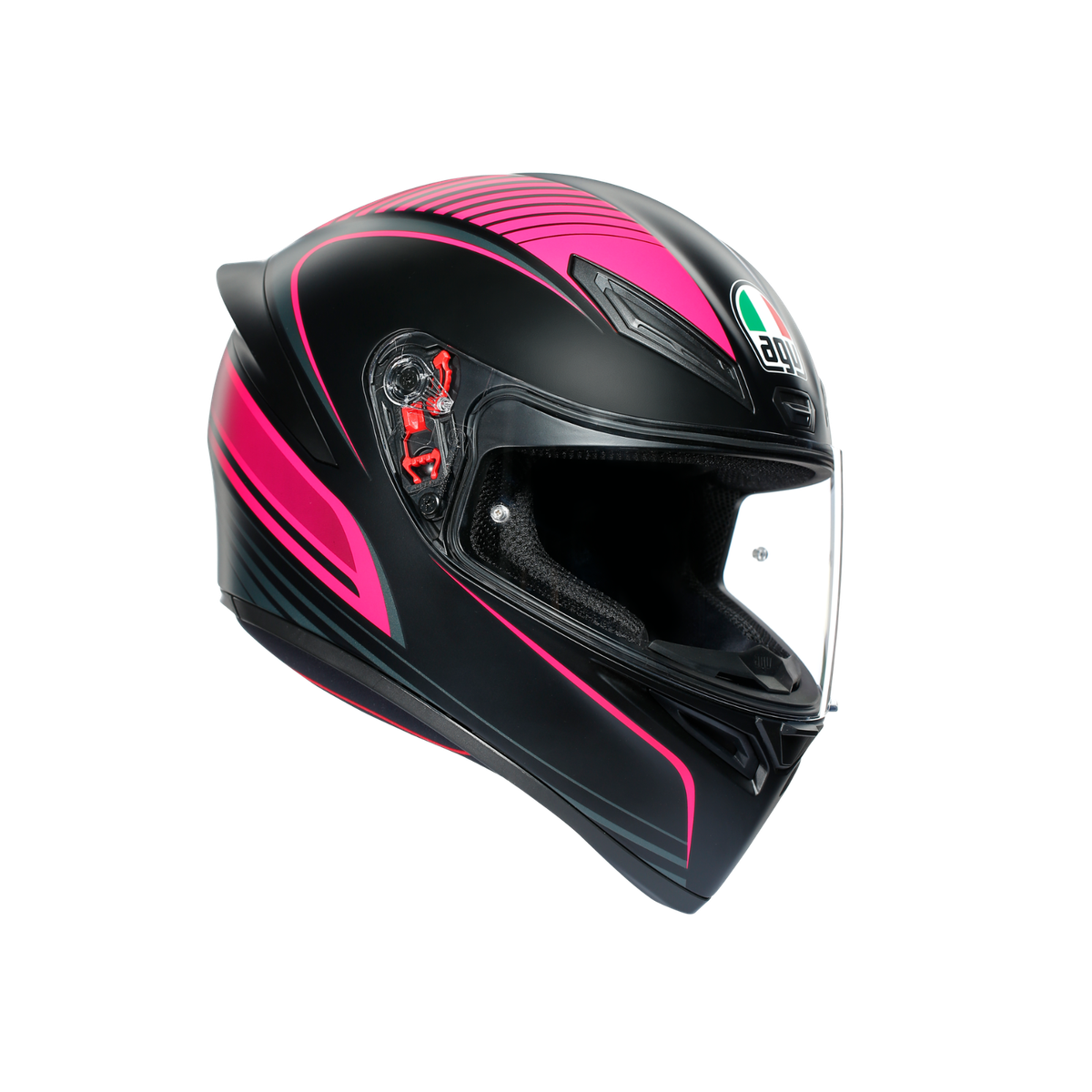 AGV Motorrad Helm K1 WARMUP BLACK/PINK NEU