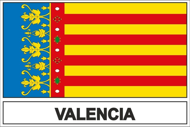 Sticker adesivi adesivo bandiera valencia valenciana