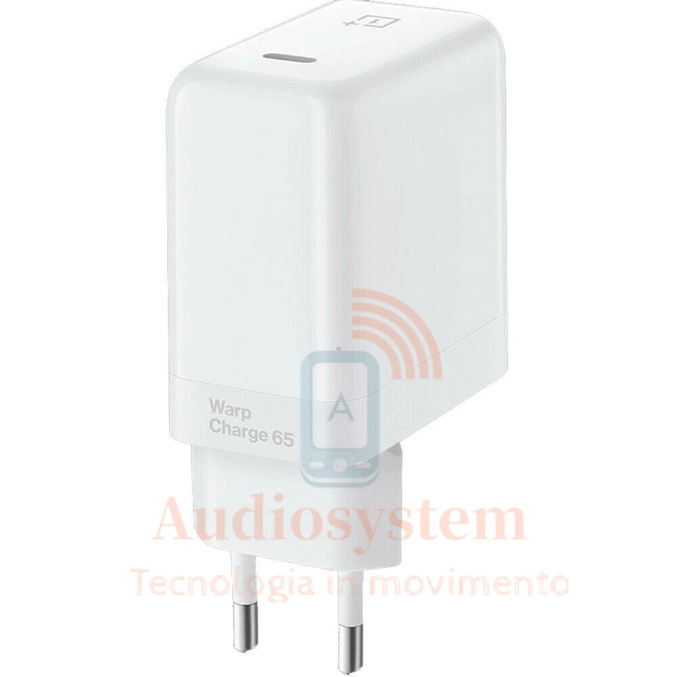 CARICABATTERIA RAPIDO da 65W ORIGINALE ONEPLUS WARP CHARGE+CAVO TYPE C / C ROSSO - Immagine 3 di 4