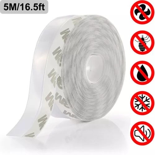 Selbstklebend Dichtung Streifen Winddicht Staub Beweis Silikon Gummi Klebeband - Bild 6 von 16