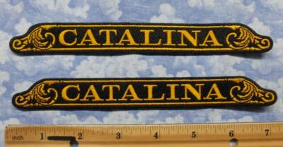 Lot of 2 Catalina Island Patches, Catalina Steamship Wrigley Room Name Design