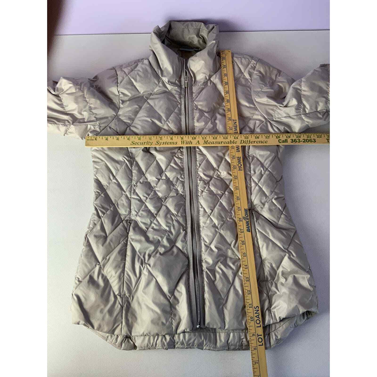 Athleta Responsible Down Jacket Gray S Small - image 3