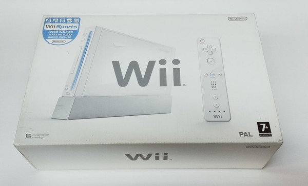 Nintendo Wii Consola PAL en caja, color blanco