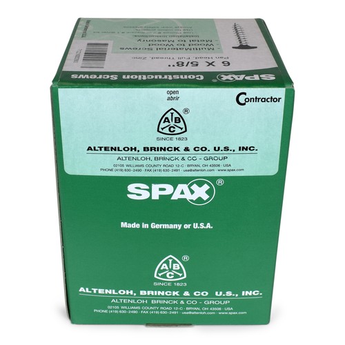(4.000) Spax #6 x 5/8" Linsenkopf Holzschrauben, 4Cut Point, Kreuzschlitz #2/Vierkant #1 - Bild 7 von 8