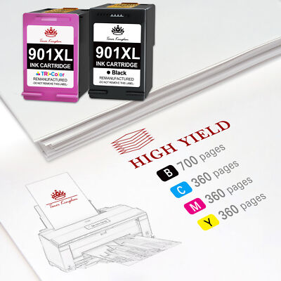 2-Pack HP 901XL Black Ink Cartridges – Remanufactured, For Officejet 4500/G510 Series