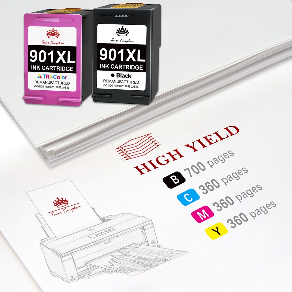 Inchiostro Ricarica Cartucce Stampante HP 901xl Nero E HP 901xl - Foto 8