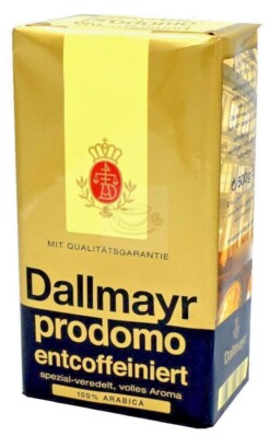Dallmayr prodomo Decaffeinated Ground coffee Vacuum Pack 3 x 500g New