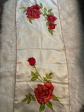 Vintage Echo Silk Scarf American Beauty Red Roses Japan