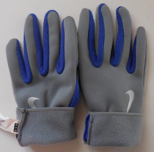 Nike Thermal Run Gloves Women Cool Grey/Treasure Blue/Silver Medium - Picture 4 of 7