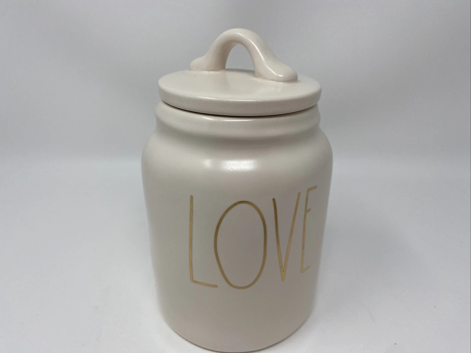 Rae Dunn Love 6x3in Ceramic Canister AA02B42009