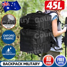 45L Military Tactical Backpacks Army Camping Molle Bag Hiking Rucksack Outdoor A