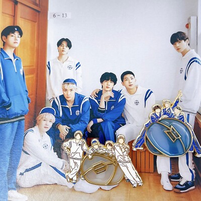 BTS   2 Pins Set Photofolio Book Clear Enamel Pin   OT7 Sport Field   Proof