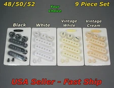 Pickup Covers Size 48/50/52mm & Knobs for SSS Stratocaster or Strat Style Guitar