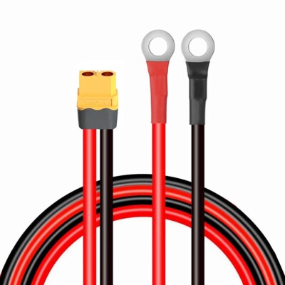 13'' 10AWG XT60 Female to O Ring Terminal Cable Connector DC Power Battery Cable