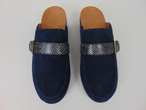 Vionic Suede Blue Darla Clog w/ Snake Strap Buckle Womenâs Size 7 Slip On Shoe | eBay