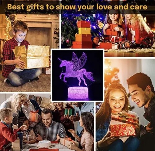 3D Flying Unicorn Night Light LED Illusion Lamp with Remote Control - Picture 7 of 17