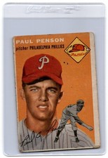 1954 Topps Paul Penson Rookie Philadelphia Phillies #236
