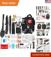 Lightweight 238-Pc Emergency Kit with First Aid & Tactical Gear for Outdoors