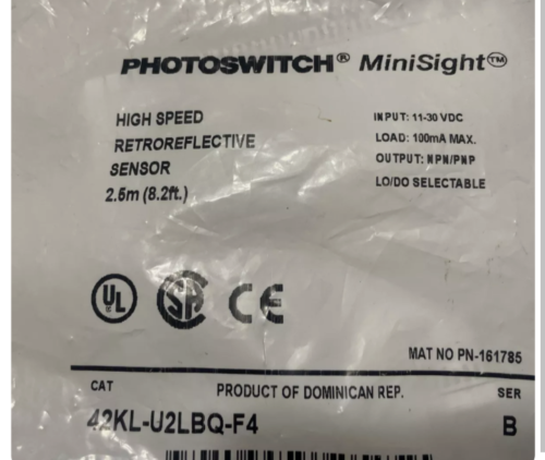 Allen Bradley 42KL-U2LBQ-F4 MiniSight Photoswitch *NEW*FREE SHIPPING*