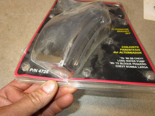 SPECTRE PERFORMANCE ALTERNATOR BRACKET 1976-86 CHEVY LONG WATER PUMP 0EM 4728 - Picture 3 of 5