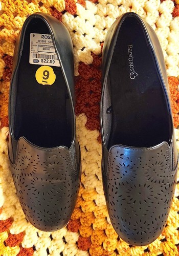 Baretraps Memory Foam Womens Shoes Loafers Black Slip Ons Melina Size 9M - 第 1/13 張圖片