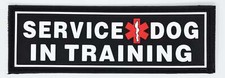 Removable 3D Rubber Patch "SERVICE DOG IN TRAINING" 2" X 6"