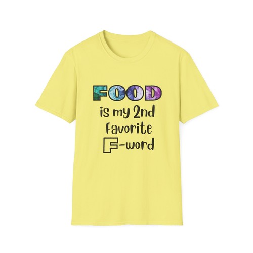 T-shirt unisex FOOD is my 2nd Favorite F Word Softstyle - Foto 26 di 69