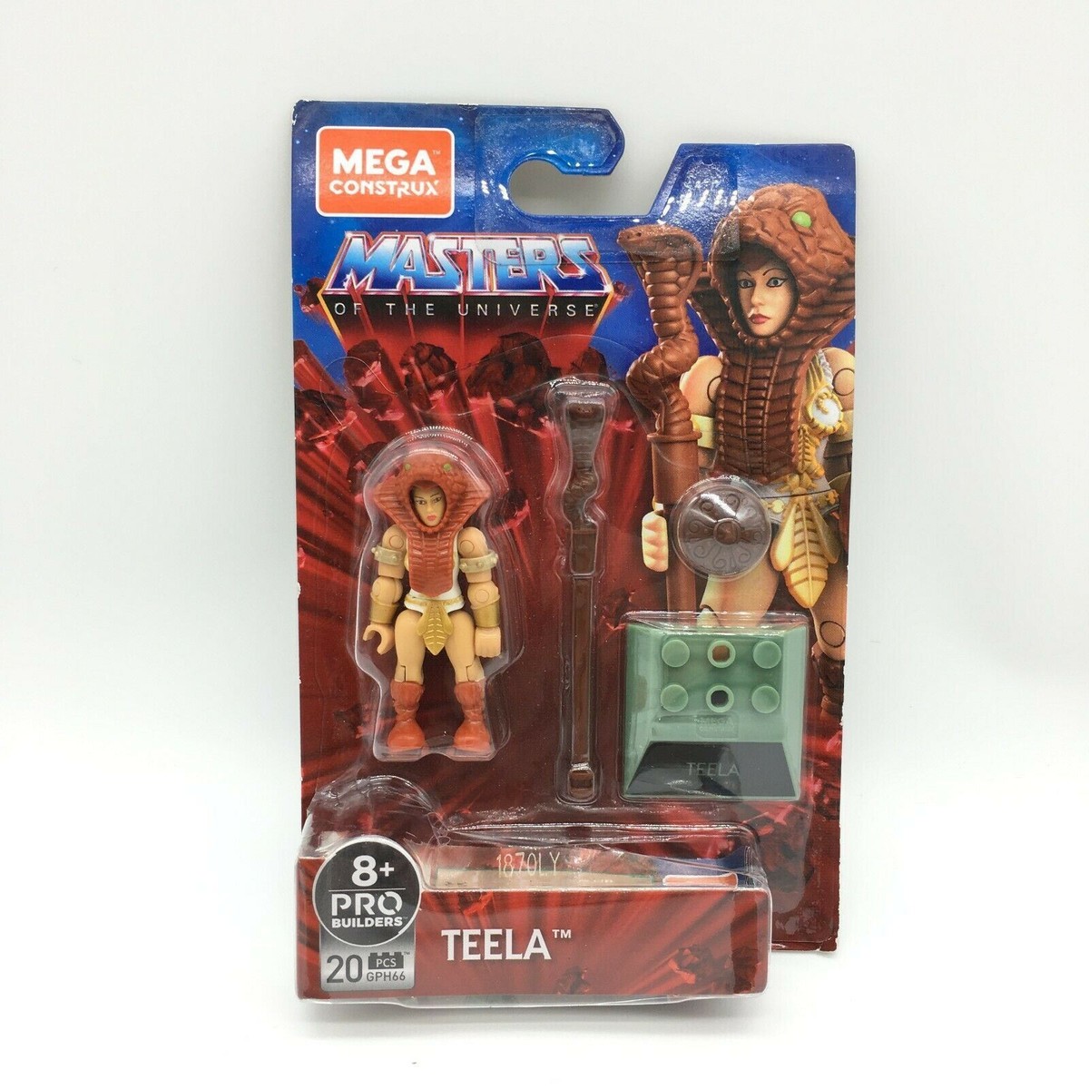 5 Mega Construx Halo Figure Azione - Teela, Mer-man, Wun-Dar, Whiptail, Spaventoso - Nuove