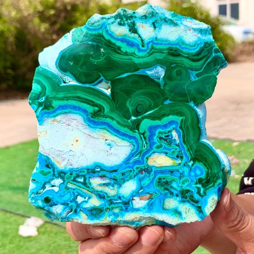 426G Natural chrysocolla/Malachite transparent cluster rough mineral sample - 第 10/24 張圖片