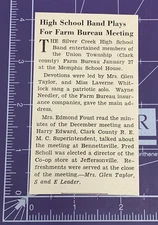 SILVER CREEK HS BAND FARM BUREAU HOOSIER FARMER MAGAZINE 1942 PRINT ARTICLE