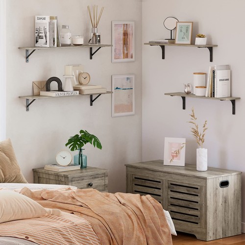 Long Shelf 31.5 Inch Large Wall Mounted Shelves Set of 2 Easy-to-Install Disp... - Picture 9 of 9
