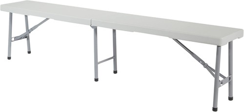 Durable Resin Folding Bench with Carry Handle - Perfect for Indoor/Outdoor - Picture 5 of 12