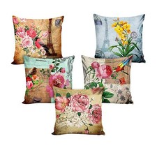 Polyester Digital Modern Printed Cushion Cover 18x18 in Set of 5 Premium Quality