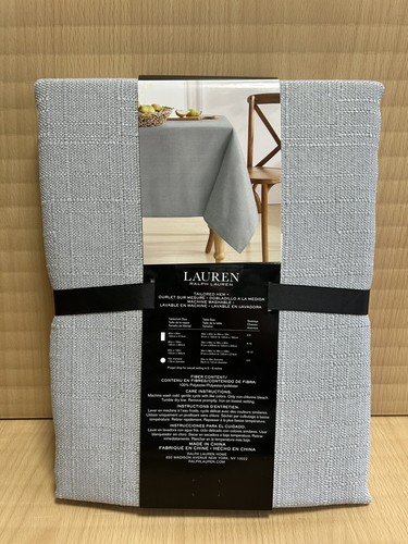 RALPH LAUREN grey Tablecloth 6-8 seatings 60 x84 inch ( 152 x 213 cm ) - Picture 4 of 6