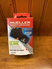 Mueller Sports Medicine Compression Support Aching Hand Black Glove - 1 Size