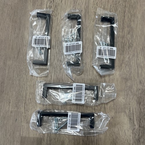 5 Pack Modern Square 5-1/16 In. (128 Mm) Modern Matte Black Cabinet Drawer Pull - Picture 6 of 11