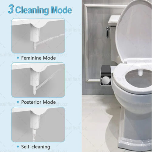 Toilet Bidet Seat Attachment Spray Hygiene Water Wash Clean Sanitation Bathroom - Picture 4 of 12