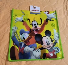 Disney Mickey, Donald Duck & Goofy Reusable Green Eco Shopping Tote Bag NEW!