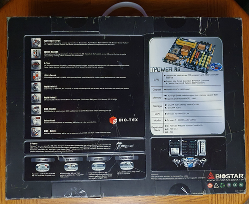 BIOSTAR TPOWER I45 ATX Motherboard Intel P45 LGA775 1600 FSB ORIGINAL BOX TESTED - Picture 2 of 12