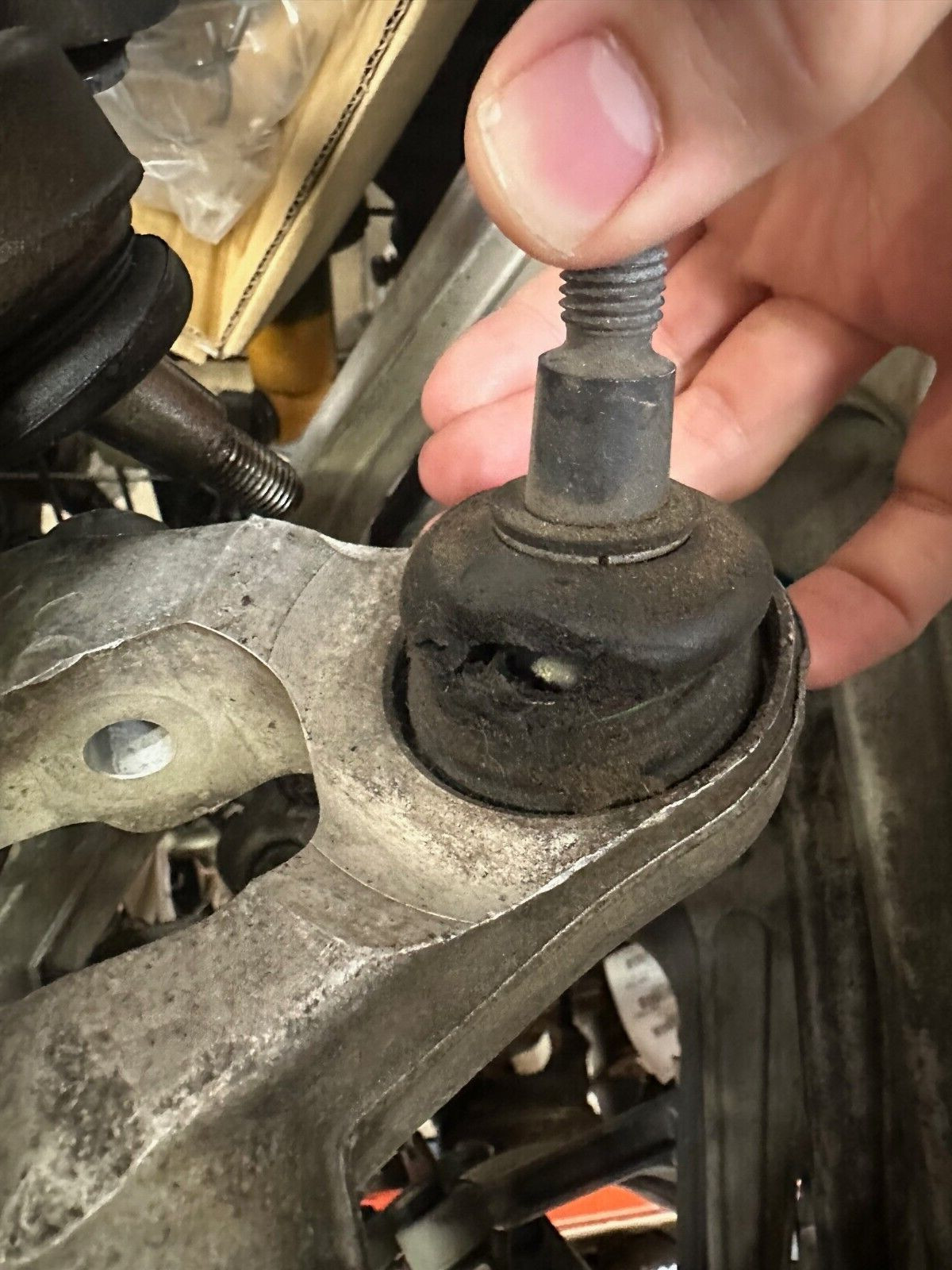 Lamborghini Gallardo, LH Front Upper Control Arm, Burnt Bushing, P/N 400407505B