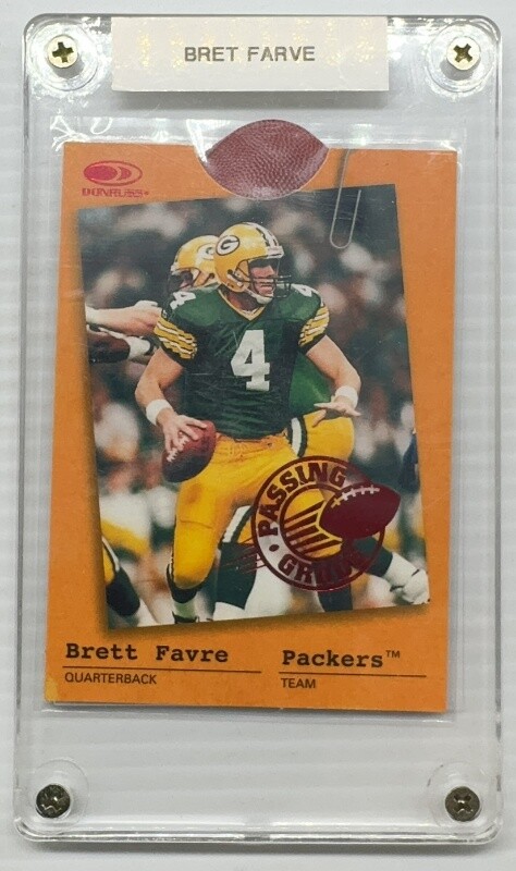1997 Donruss Football Brett Farve Passing Grade Insert #865/3000 Packers