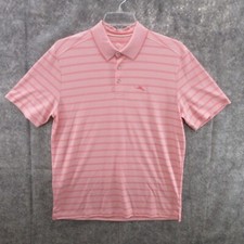 Tommy Bahama Mens Polo Shirt Medium ST226153 Ohana Stripe Polo Cotton Blend New