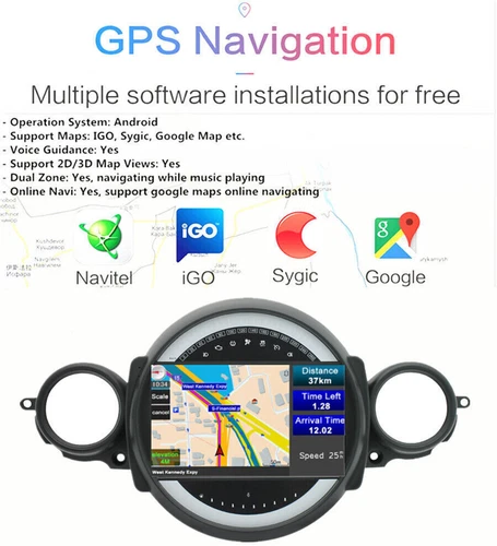 Android 15 CarPlay Stereo Radio Navi 2+64G For BMW Mini Cooper R56 R60 2007-2013 - Picture 13 of 21