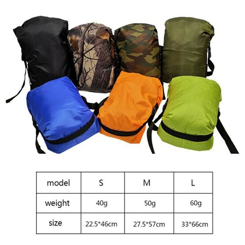Sleeping Bags Outdoor Compression Stuff Sack Waterproof Travel Hiking Tool - Picture 10 of 13