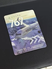 DELTA Airlines Collectible Pilot’s Trading Card Boeing 767-300ER No. 55 New