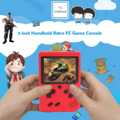 Red Mini Retro Video Game Console 500 Games Portable