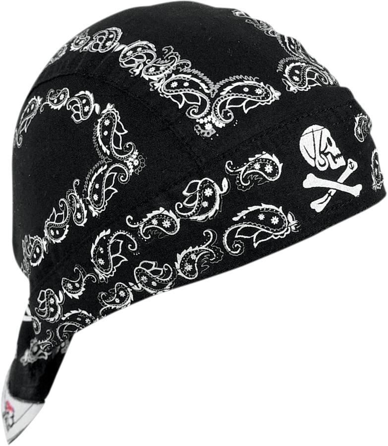 Zan Headgear Black Paisley Flydanna Headwrap - Z500