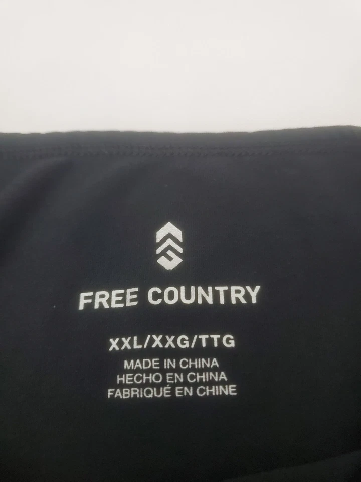 Camisa Free Country Para Hombre Talla 2XL Negra Manga Larga Capa Elástica Prendas Deportivas Prenda para el torso Foto 4 de 4